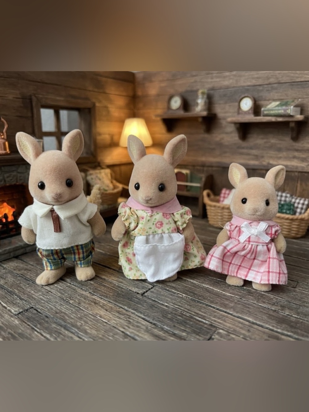 Calico Critters Sylvanian Families Kangaroo Family 3 Figures Lot